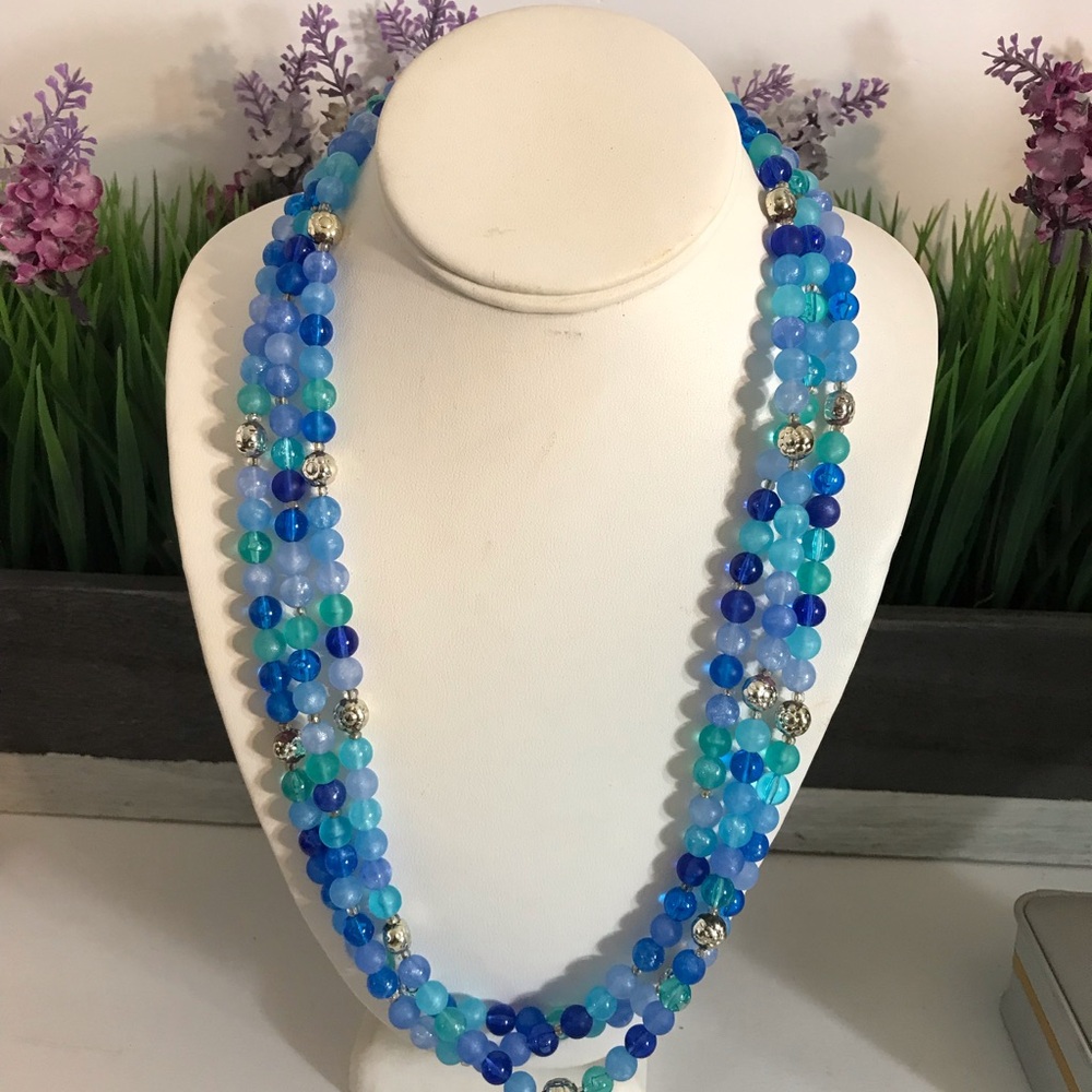 Chunky Multi Strand Statement Necklace - Picture 1 of 1